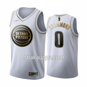Detroit Pistons Andre Drummond 0 Nike 2019-2020 Valkoinen Golden Edition Pelipaidat Swingman - Miesten